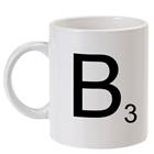 Tazza con lettera stile tessera Scarabeo, scegli la tua lettera! Personalizzabile!