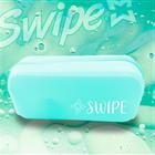 Swipe - Astuccio tombolino in silicone monocromo verde acqua