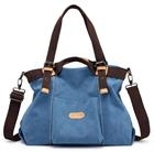 KVKY Borsa a tracolla vintage con tasche - Blu