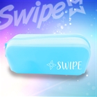 Swipe - Astuccio tombolino in silicone monocromo azzurro