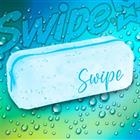 Swipe - Astuccio tombolino in silicone glitterato azzurro
